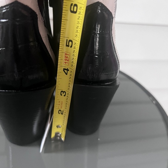 Zara leather cowboy boots size 10 - Picture 9 of 10